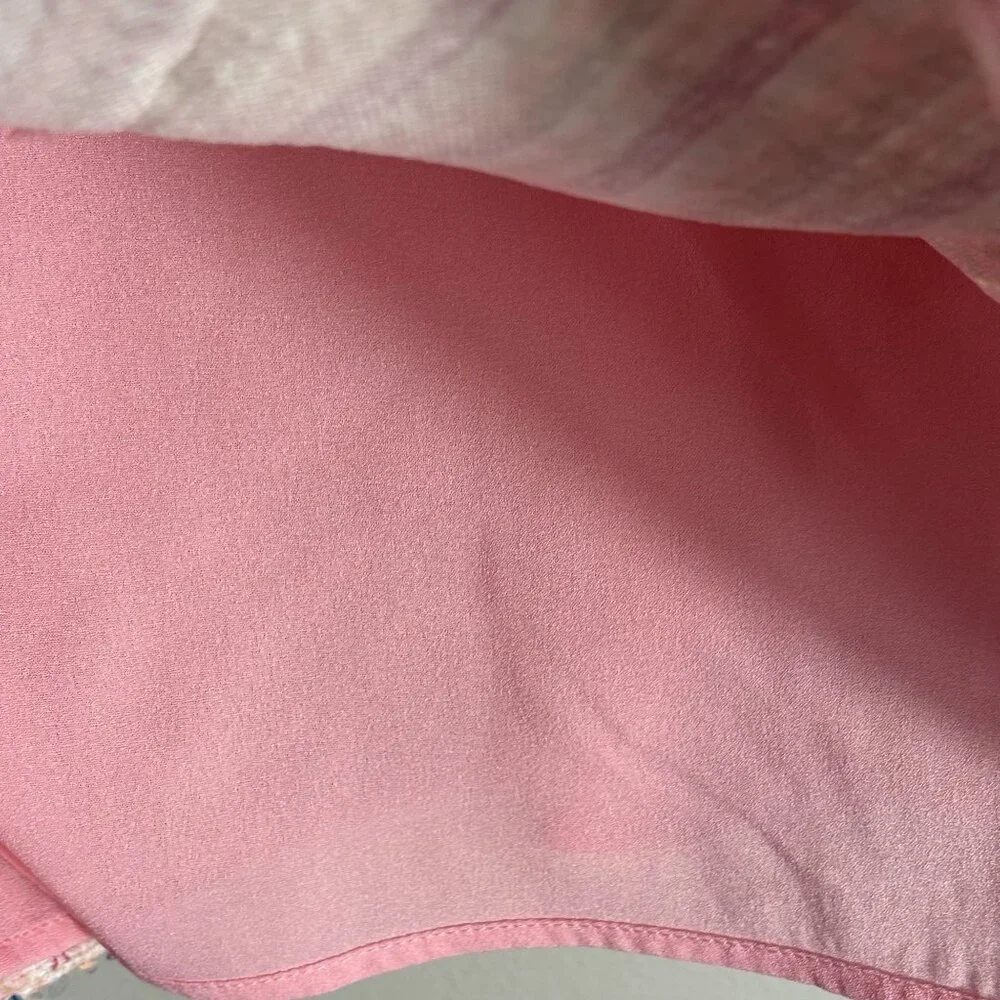 Endless Rose Pink Tweed Mini Dress With Sequins & Buttons Size M Sleeveless - Picture 13 of 16